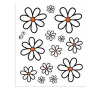 4R Quattroerre.it 32103 Stickers Flowers Daisies, 14 x 16 cm