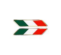 4R Quattroerre.it 32107 3D Sticker Inclined Italian Flag HQ, 2 Pcs, 16 x 80 mm