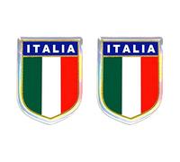 4R Quattroerre.it 32124 3D Sticker Italy Shield HQ, 2 Pcs, 27 x 33 mm
