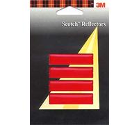 4R Quattroerre.it 3D Refractive Stickers, Rectangles, Red, Set of 4