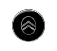 4R Quattroerre.it 3D Sticker New Logo Compatible with Citroen, Black, 52 mm