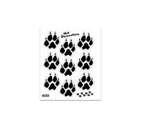 4R Quattroerre.it 6133 Paw Stickers 10 x 12 cm Black