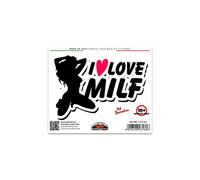 4R Quattroerre.it 6160 Sticker I Love Milf, 10 x 12 cm
