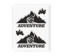 4R Quattroerre.it 6342 Sticker Adventure Mountain, 10 x 12 cm