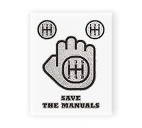 4R Quattroerre.it 6344 Sticker Save The Manuals, 10 x 12 cm