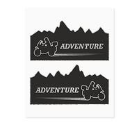 4R Quattroerre.it 9170 Kit Adventure Stickers for Motorcycle Case Mountain, 20 x 24 cm