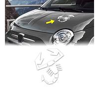 4R Quattroerre.it Abarth Scorpio Sticker for Bonnet, White, 20 x 24 cm