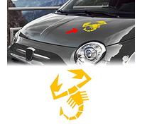 4R Quattroerre.it Abarth Scorpio Sticker for Bonnet, Yellow, 20 x 24 cm