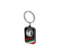 4R Quattroerre.it Alfa Romeo Corse Keyring, Black, 4.3 x 2.5 cm, Black, One size