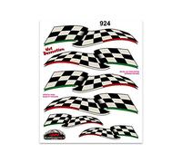 4R Quattroerre.it Chequered Flag Sticker, 20 x 24 cm
