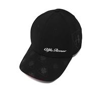 4R Quattroerre.it Elite Alfisti Alfa Curved Visor Hat, Black, Black