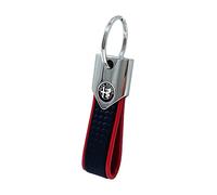 4R Quattroerre.it Elite Alfisti Keyring, Silver Carbon Holographic with Alfa Logo, Red, One Size