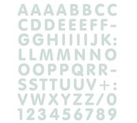 4R Quattroerre.it Letter and Number Kit Stickers, White