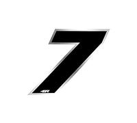 4R Quattroerre.it Racing Number 7 Anodized Mini, Black