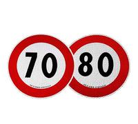 4R Quattroerre.it Speed Limit Mark 70 and 80 km/h EU Approved