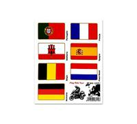 4R Quattroerre.it Sticker Flag Ride Tour Europe 1 for Bike Cases, 16 x 13.5 cm