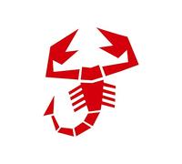 4R Quattroerre.it Sticker Scorpio Abarth Pre-die-cut, Red, h 10.5 cm