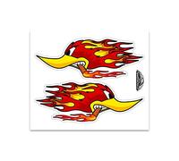 4R Quattroerre.it Sticker Woodpecker with Cigarette 10 x 12 cm