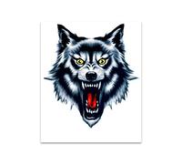 4R Quattroerre.it Stickers Wolf, 10 x 12 cm