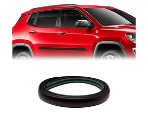 4R Quattroerre.it Universal Adhesive Protective Profiles for Cars, 32 mm x 2 mt, Set of 6, Black