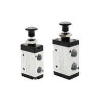 4R210-08 3R210-08 2 Way 3 Ports 5 Position Push and Pull Pneumatic Control Switch Reversing Manual Valve with Fittings Silencer(3R310-10,with 8mm Fitting)