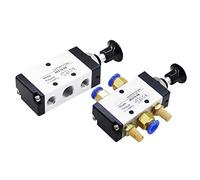 4R210-08 Manual Valve 2 Way 5 Position Push and Pull Pneumatic Switch of Directional Valve 1Pcs(with 6mm Fittings)