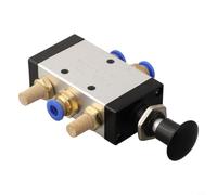 4R210-08 Push Pull Pneumatic Valve 5 Way 2 Pos Manual Hand Control G1/4 BSPT Air Switch for Automation