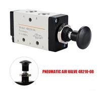 4R210-08 Push-Pull Pneumatic Valve 5-Way 2-Position with /4 BSPT Connectors and Sintered Bronze Silencers for Industrial Air Systems(Only 4R210-08)