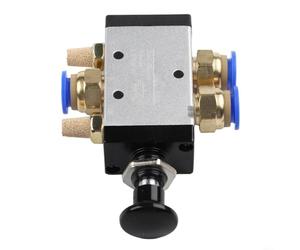 4R21008 Pneumatic 5 Way Push Pull Valve with 2 Position Control and Silencer for Efficient Air Operations (With10mm)