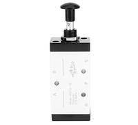 4R310 10 Hand L Solenoid Valve, 2 Position 5 Way Pneumatic Air Valve, Aluminum y with PT3/8 Inch Threads, Compact for Industrial Automation