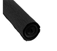 4rolls 50x250cm Colored Crepe Paper Roll Origami Crinkled Crepe Paper Craft DIY Flowers Decoration Wrapping Paper Craft(Black)