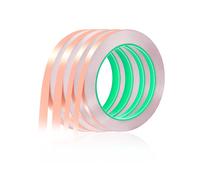 4Rolls Copper Tape Against Snails 6/10mm X 20m Self-Adhesive Double-Sided Conductive Shielding Tape,Snail Protection