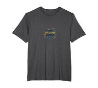 4's and 4th Grade Hustle T-Shirt, Men's Big and Tall, Dark Heather Grey, 5X Tall