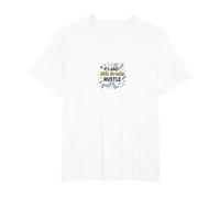 4's and 4th Grade Hustle T-Shirt, Men's Big and Tall, White, 6X Tall