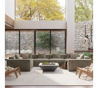 4Seat Modular Sectional Sofa SetOversized Deep Seat Velvet Couch OfficeComfy Cloud Design Perfect for Home Decor