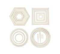 4set DIY Hand Weaving Tools Set for Hexagon, Circle, Square Shapes Premium Wooden Weaving Boards