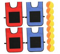4Set Dodgeball Balls with 8 Sports Balls & 4 Sticky Ball Vest Ball Games with Strap Interactive Throwing Target Game Sticky for Kids Outdoor Playing, Ornaments de jardin