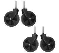 4set Folding Camping Wagon Replacement Wheel Rubber 5x1.1 Inch Black | Metal Construction, Flower Tread, Quick Fitting, Compact Portable Spare for Hand Trolleys, Family Hikes and Outdoor