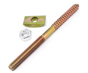 4sets Stair Handrail Fitting Kits,Includes 4pcs M8x120mm Hanger Bolts,4pcs M8 Hex Nuts,4pcs M8 Half Moon Washers for Wooden Connection & Installation