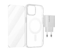 4smarts 3-in-1 Pack for iPhone 15 Plus Case Film USB-C 20W power supply