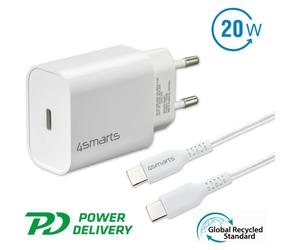 4smarts Charger 20W + 1.5mtr USB-C cable