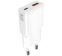 4smarts USB-C Sector Charger GaN 20W + USB Compact Format, White