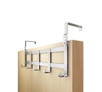 4smile Over Door Hanger - Stainless Steel Coat Hanger for Door Depth 4.1 cm (1.6") & 3.6 cm (1.4") - Hangers for Clothes, Coat Hooks Türhakenleiste XXL Budget Edelstahl_36mm UK