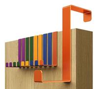 4smile Over Door Hook Set of 10 - Multicolour Hangers for Clothes, for Leaf Depth 3.6 cm (1.4") + 4.6 cm (1.8"), Flexible Coat Hook, Coat Hanger