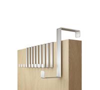 4smile Over Door Hook Set of 10 - Silver Coat Hanger for Leaf Depth 3.6 cm (1.4") + 4.1 cm (1.6"), Stable Coat Hooks, Ideal as Wreath Hanger