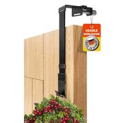 4smile Wreath Hanger for Front Door - Black Wreath Hanger for Christmas, Easter and Halloween, Universal Decoration Holder, Front Door Décor Hooks