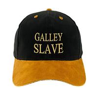 4sold 100% Cotton Ancient Mariner, Captain Cabin Boy Crew First Mate Anchor Yachting Baseball Cap Inscription Lettering Black Gold (Galley Slave)