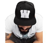 4sold ABC Letter Snapback Cap in Black/White with Letters A to Z (W)