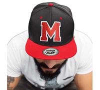 4sold ABC Letter Snapback Cap in Red Black/White with Letters A to Z (M)