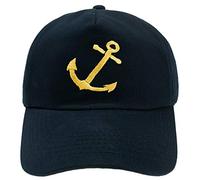 4sold Adult Baseball Cap Yachting Captain Adjustable Strap Boys Men Summer Hat Cotton Navy-Anchor